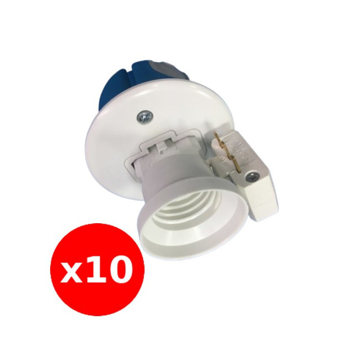 SIB - LOT de 10 Kits Sortie d'applique DCL BBC + douille (mural) - P35449x10