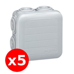 Legrand - Lot de 5 Boîtes de dérivation étanche IP55 - 65x65x40 - 092005x5