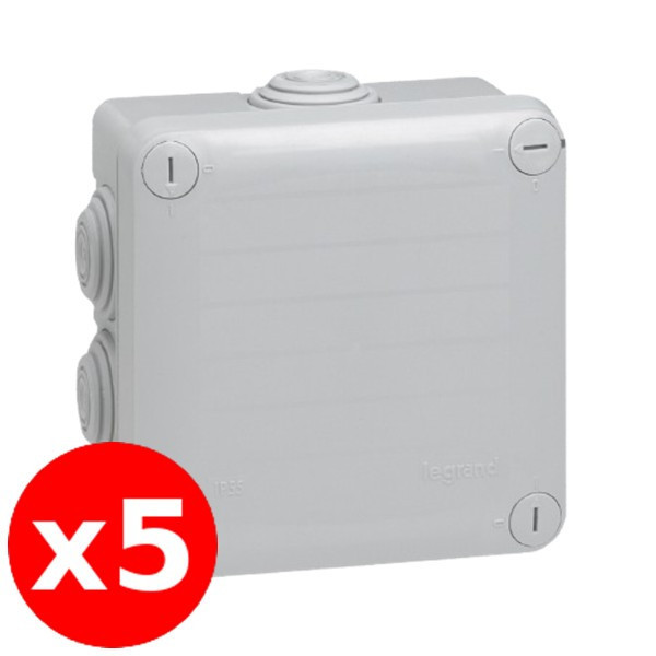 Legrand - LOT de 5 Boîtes de dérivation étanche IP55 - 105x105x55 - Réf. : 092022x5