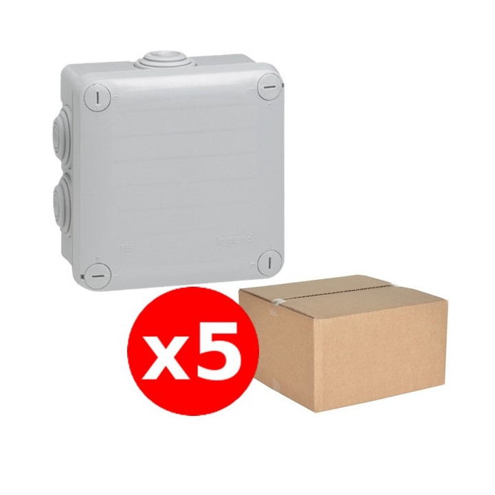 Legrand - LOT de 5 Boîtes de dérivation étanche IP55 - 105x105x55 - Réf. : 092022x5