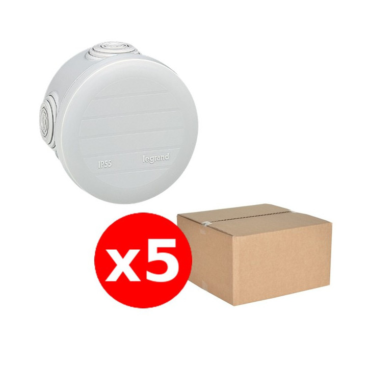 Legrand - LOT de 5 Boîtes de dérivation étanche IP55 - D.70 - Réf. : 092002x5