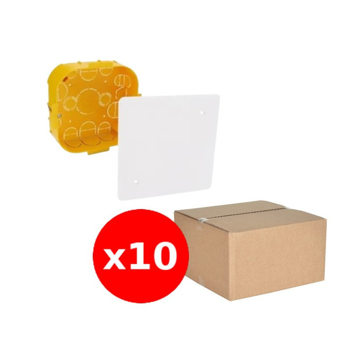 Legrand - Batibox - LOT de 10 Boîtes de dérivationencastré 115x115x40 - Réf. : 089372x10