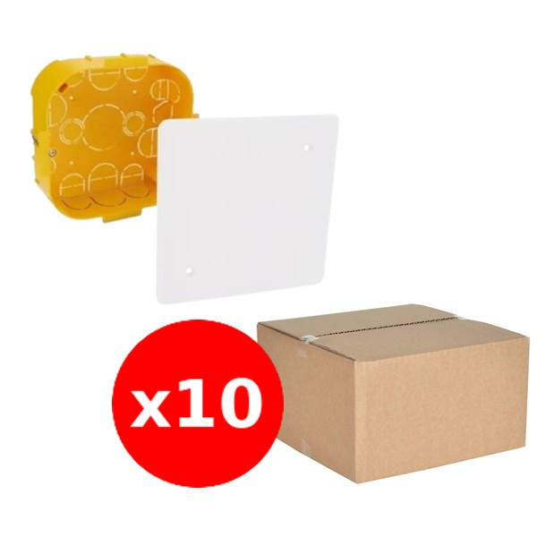 Legrand - Batibox - LOT de 10 Boîtes de dérivationencastré 115x115x40 - Réf. : 089372x10