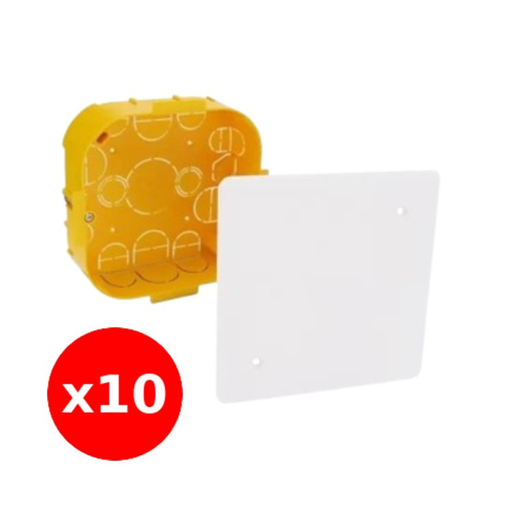 Legrand - Batibox - LOT de 10 Boîtes de dérivationencastré 115x115x40 - Réf. : 089372x10