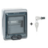 Legrand - Plexo³ - Coffret étanche + Serrure - 6 Modules - IP65/IK09 - Ref. : 001906+001966