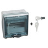 Legrand - Plexo³ - Coffret étanche + Serrure - 8 Modules - IP65/IK09  - Ref. : 001908+001966