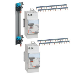 Legrand - Peignes Vertical + 4 Peignes Horizontaux + Diff. 40A A 30mA + Diff. 40A AC 30mA - Réf. :405000+404926x4+411651+411650
