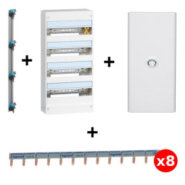 Legrand - DRIVIA - Coffret 4x13 + Peigne V et H + Porte - Ref. : 401214+405002+404926x8+401334