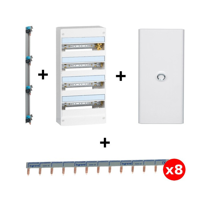 Legrand - DRIVIA - Coffret 4x13 + Peigne V et H + Porte - Ref. : 401214+405002+404926x8+401334