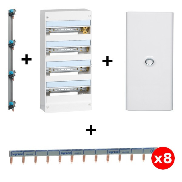 Legrand - DRIVIA - Coffret 4x13 + Peigne V et H + Porte - Ref. : 401214+405002+404926x8+401334