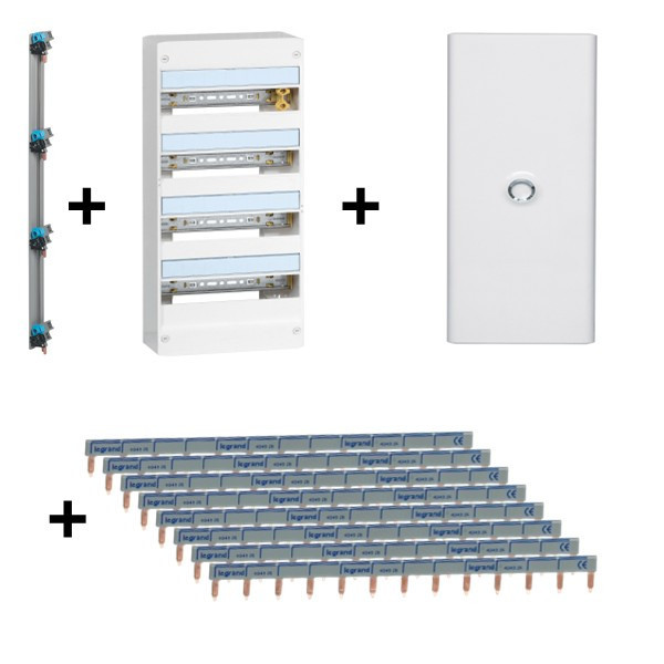 Legrand - DRIVIA - Coffret 4x13 + Peigne V et H + Porte - Ref. : 401214+405002+404926x8+401334
