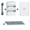 Legrand - DRIVIA - Coffret 2 rangées - 13 modules + Peigne + Porte - Ref. : 401212+405000+404926x4+401332