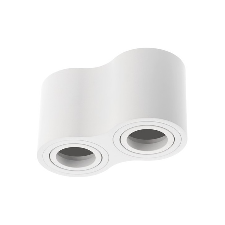 GTV Lighting - Plafonnier AVEIRO 2xGU10 - Blanc - 230V - Réf : OS-AV80160OK2-10