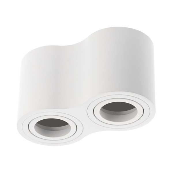 GTV Lighting - Plafonnier AVEIRO 2xGU10 - Blanc - 230V - Réf : OS-AV80160OK2-10