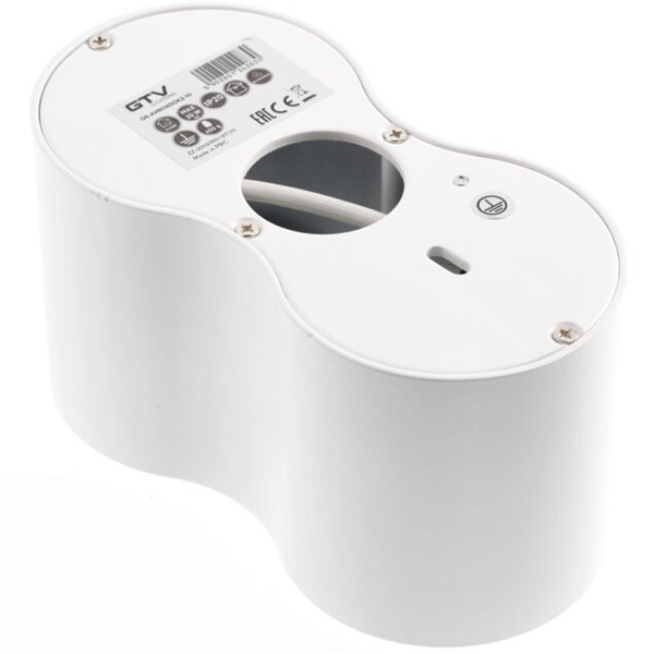 GTV Lighting - Plafonnier AVEIRO 2xGU10 - Blanc - 230V - Réf : OS-AV80160OK2-10