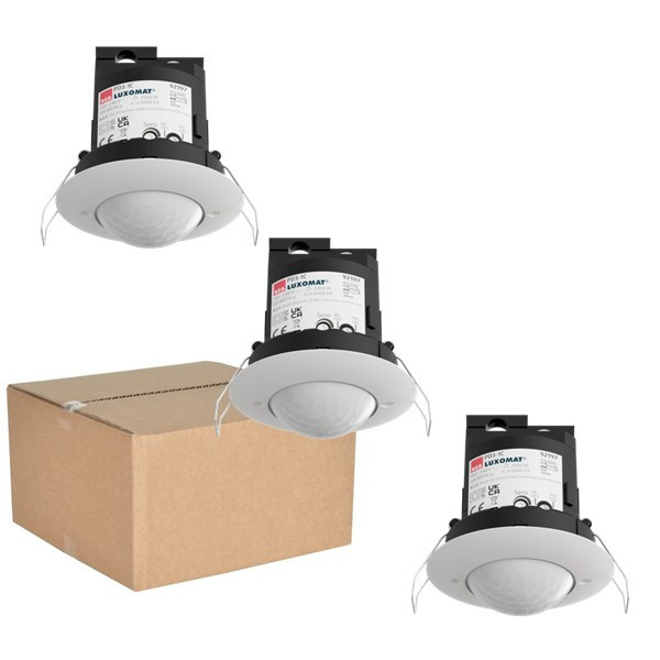 B.E.G - LOT de 3 Détecteurs de mouvement avec zone de détection circulaire - Plafond - Blanc - Encastré - Réf. : 92197x3