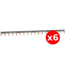 Legrand - LOT de 6 Peignes d'alimentation 13 Modules Universel PH + N - Réf. : 404926x6