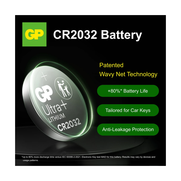 GPBM - Pile bouton lithium - CR2032 - 3V - Réf : 2184