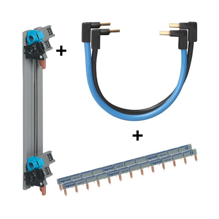 Legrand - Répartition verticale VX3 Drivia 2R + peigne 13M + Jeu de cordon VIS - 405000+404926x4+404903