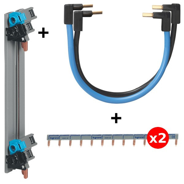 Legrand - Répartition verticale VX3 Drivia 2R + peigne 13M + Jeu de cordon VIS - 405000+404926x4+404903