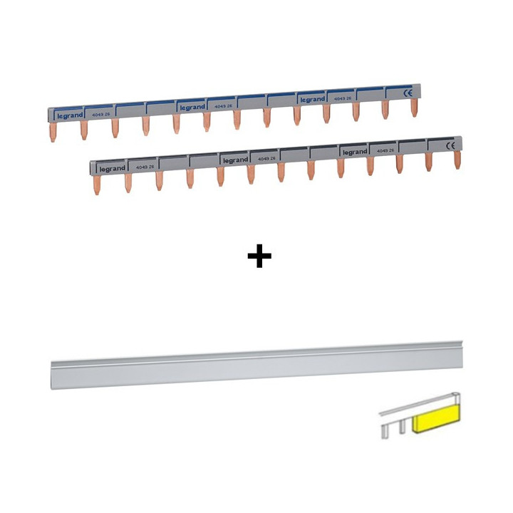 Legrand - Peignes HX3 Phase + Neutre + Cache dents Legrand - Réf. :  404926x2+404988