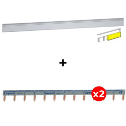 Legrand - Peignes HX3 Phase + Neutre + Cache dents Legrand - Réf. :  404926x2+404988