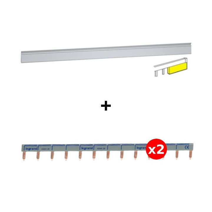 Legrand - Peignes HX3 Phase + Neutre + Cache dents Legrand - Réf. :  404926x2+404988