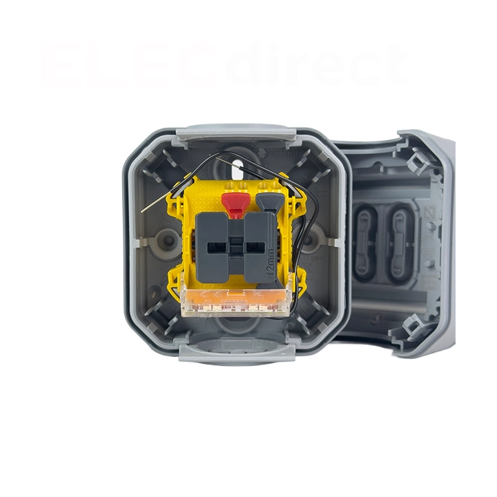 Legrand - Plexo L - Interrupteur ou Va-et-Vient témoin 10A - 250V - Saillie - Gris - IP55/IK08 - Réf : 069712L