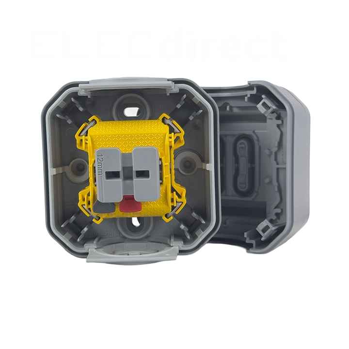Legrand - Plexo L - Bouton poussoir - Saillie - Gris - 10A - IP55/IK08 - Réf : 069720L
