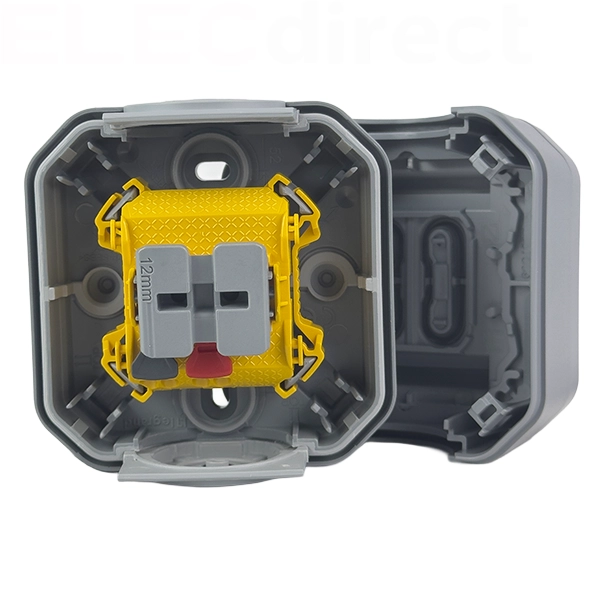 Legrand - Plexo L - Bouton poussoir - Saillie - Gris - 10A - IP55/IK08 - Réf : 069720L