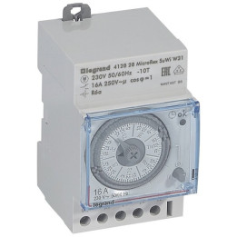 Legrand - Interrupteur horaire hebdomadaire analogique - réserve de 6 ans - AUTO - Réf : 412828
