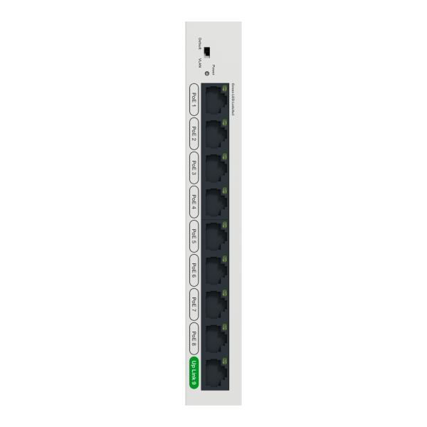Schneider - Resi9 Connect - Switch 9 ports - 8 ports 1Gbit PoE 30W max - Réf : R9H9SWP92