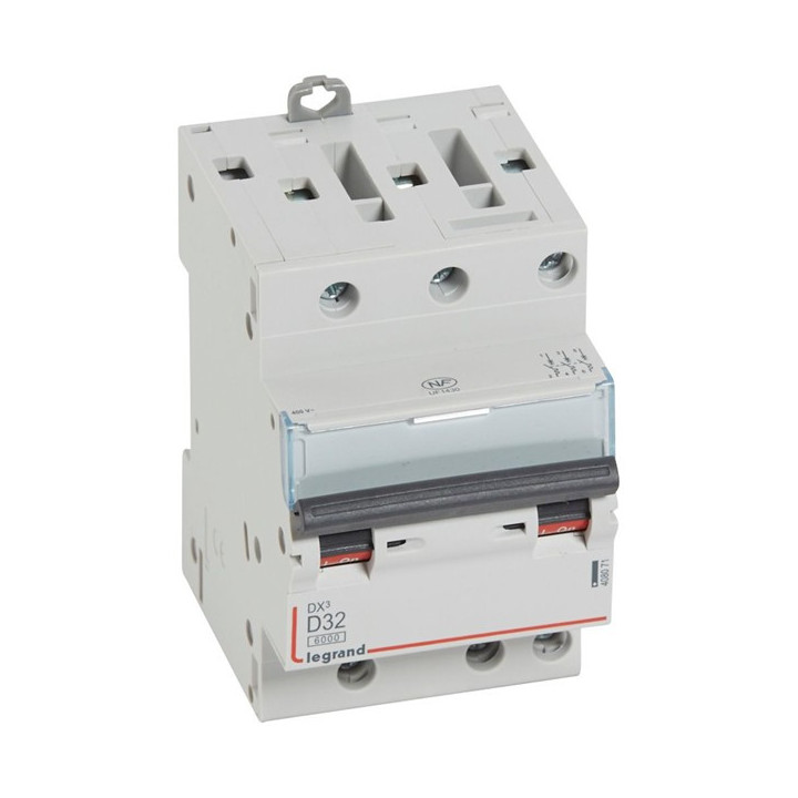 Legrand Disjoncteur DX3 - 3P - 32A - courbe D -10KA - pour peigne HX³ optimisé Réf 408071