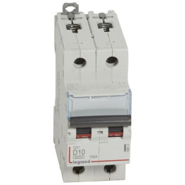 Legrand - Disjoncteur bipolaire DX3 10A - 10kA - courbe D - 408014