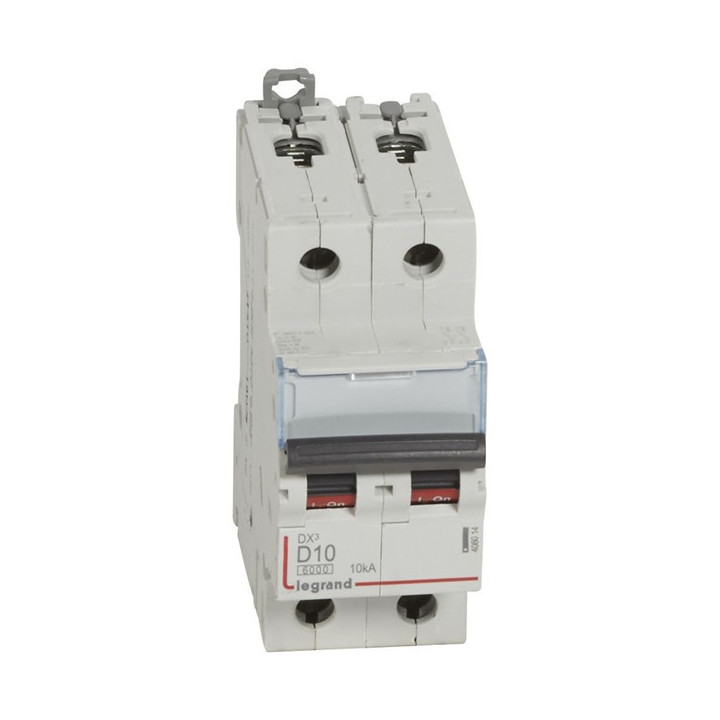 Legrand - Disjoncteur bipolaire DX3 10A - 10kA - courbe D - 408014