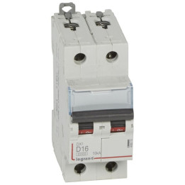 Legrand - Disjoncteur bipolaire DX3 16A - 10kA - courbe D - 408015