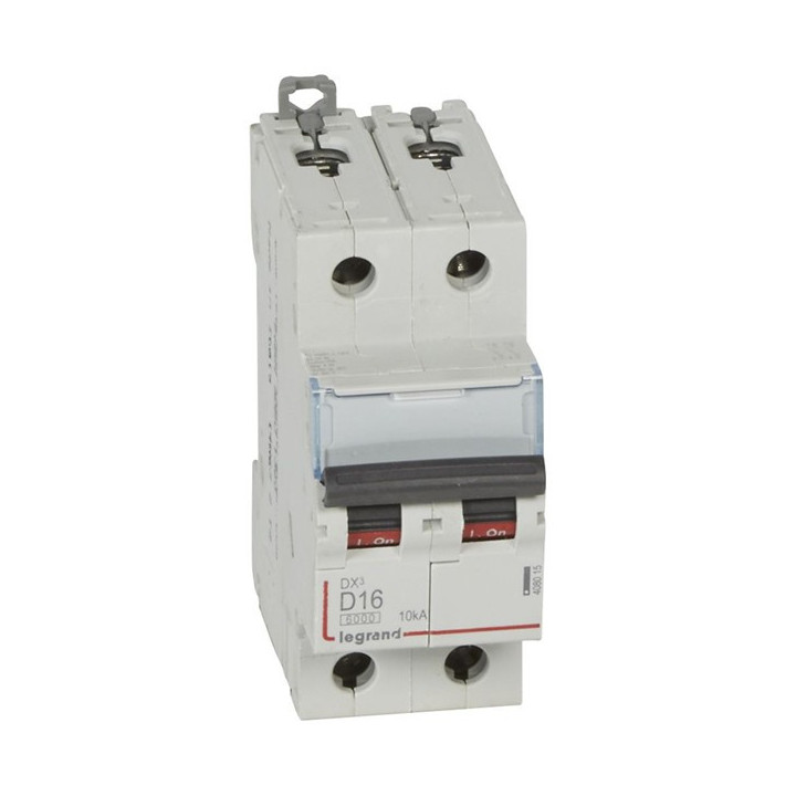 Legrand - Disjoncteur bipolaire DX3 16A - 10kA - courbe D - 408015