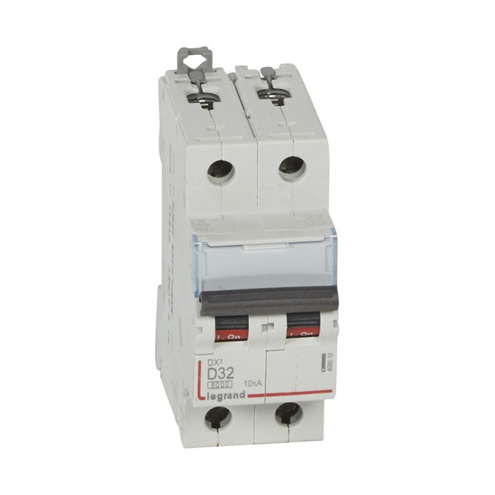 Legrand - Disjoncteur bipolaire DX3  32A - 10kA - courbe D - 408018