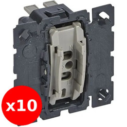 Legrand - Céliane - LOT de 10 Mécanismes Va et vient 10A - Réf. : 067001x10