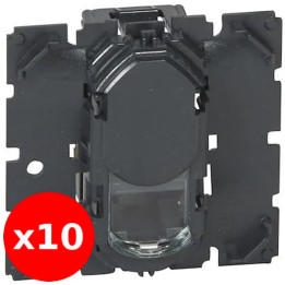Legrand - Céliane - Lot de 10 Mécanismes Prise téléphone / informatique RJ45 FTP Cat. 6 - Réf. : 067345x10