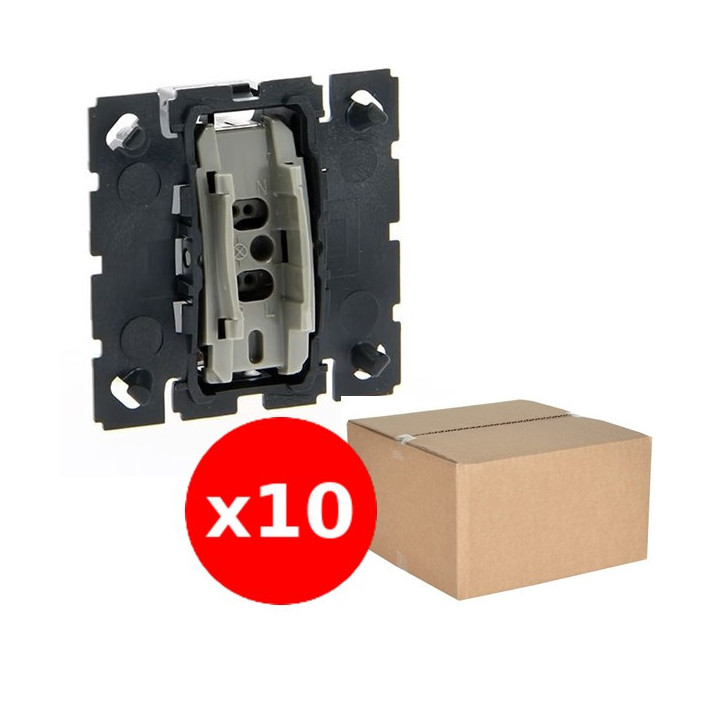 Legrand - Céliane - LOT de 10 Mécanismes Bouton poussoir - Réf. : 067031x10