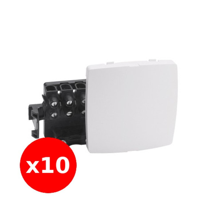 Legrand - Oteo - LOT 10 Boîtes de dérivation appareillage - Composable - Blanc - Ref. : 086157x10