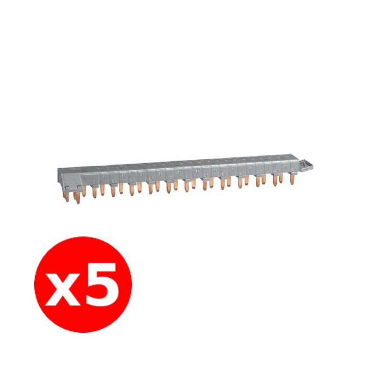 Legrand - Lot de 5 Peignes HX3 optimisé tétrapolaire - 12 modules - Réf. : 405201x5