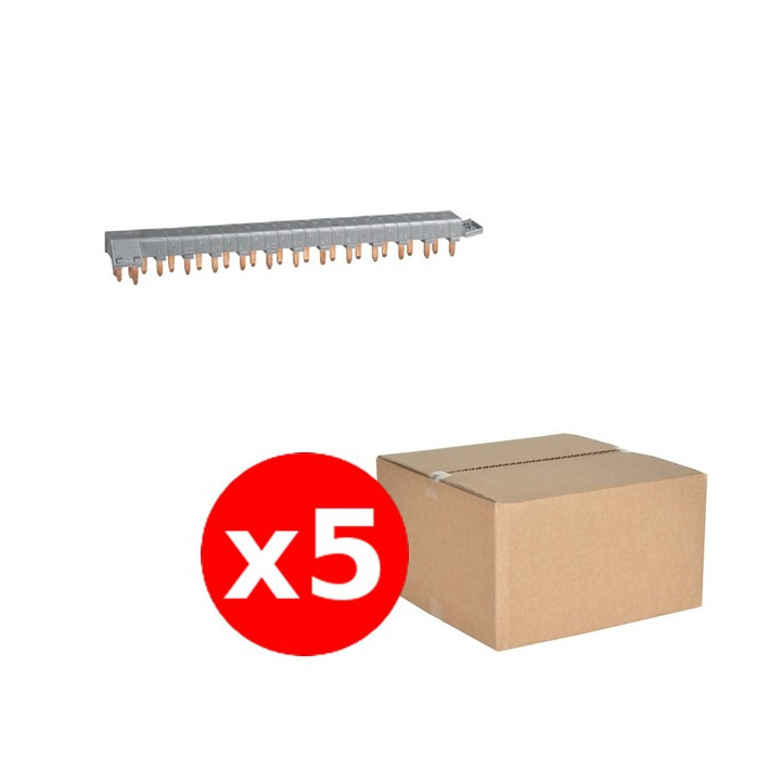 Legrand - Lot de 5 Peignes HX3 optimisé tétrapolaire - 12 modules - Réf. : 405201x5