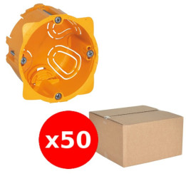 Legrand - Batibox - LOT de 50 BOITEs d'encastrement 1 poste - Prof. 50 - Réf. : 080051x50