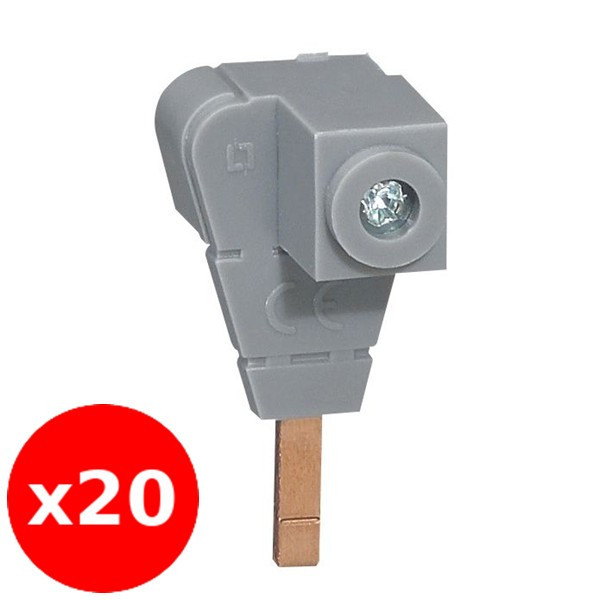 LEGRAND - LOT de 20 Bornes de raccordement pour tout peigne - section 6 à 35 mm² - Réf. : 404906X20