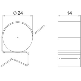 OBO bettermann - Clip bord de tôle 4 à 7,5mm pour câble Ø19-24mm - Boîte de 100 - Réf : 1488501