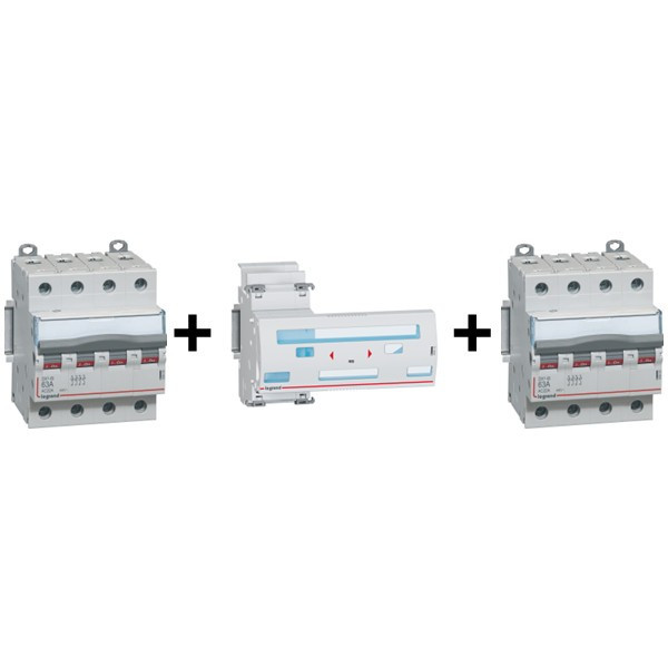 Legrand - LOT de 1 Inverseur de sources manuel 4P 63A + 2 Inter Sectionneur 4p 63A - Complet - Réf. : 406316+406481x2