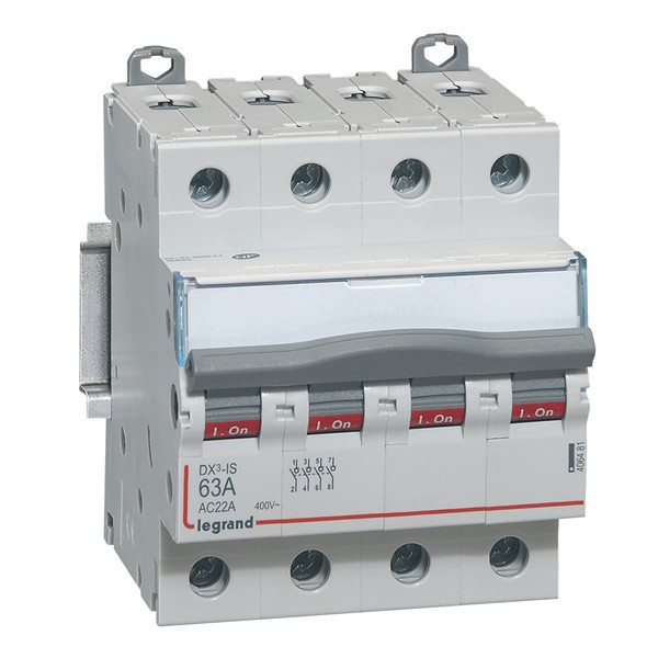 Legrand - LOT de 1 Inverseur de sources manuel 4P 63A + 2 Inter Sectionneur 4p 63A - Complet - Réf. : 406316+406481x2