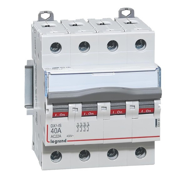Legrand - Lot de 1 Inverseur de sources manuel 4P 40A + 2 Inter Sectionneur 4p 40A - Complet - Réf. : 406316+406480x2